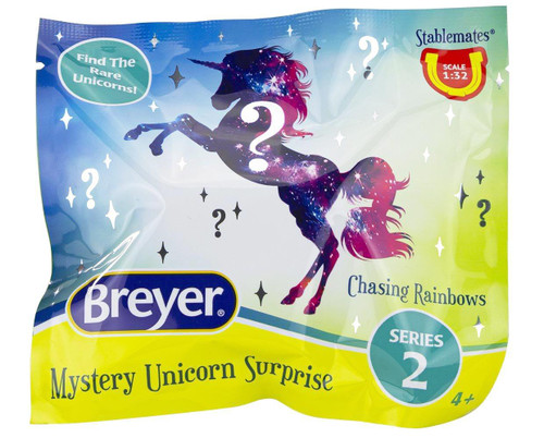 New Breyer Horses Collectible Mystery Unicorn Suprise Chasing Rainbows Blind Bag Series 2 Stablemates 1:32 - 6056