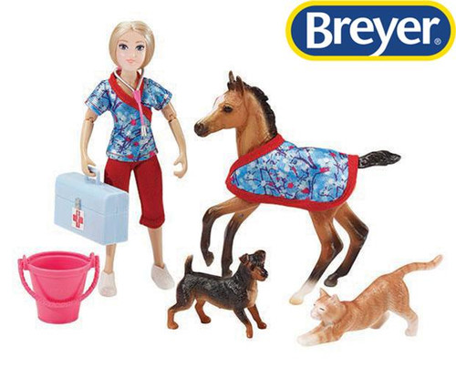 Breyer 1:12 Scale Day At The Vet 8 Piece Play Set 62028