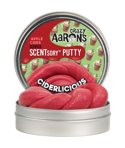 Crazy Aarons SCENTsory Thinking Putty Ciderlicious - Apple Cider Scent 2.75" Tin