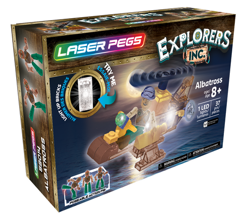 Laser Pegs Light-Up Steampunk Explorers Inc. Albatross Copter Building Set 52014