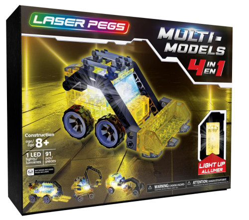 Laser Multi-Models 4-In-1 Mini Construction Light-up Building Set 52004