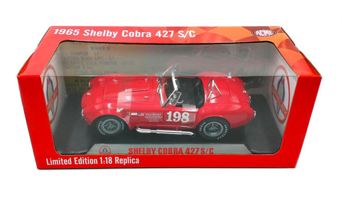 Acme Exclusive 1:18 Scale #198 1965 Ford Shelby Cobra 427 S/C (Red) SC-198