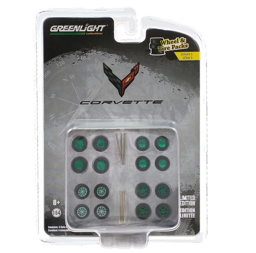 Greenlight 1:64 Wheel & Tire Pack Series 5 - Chevrolet Corvette Green Machine