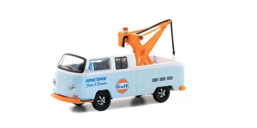New Greenlight Diecast 1:64 Scale Gulf 1969 Volkswagen Double Cab Pickup 35220-B