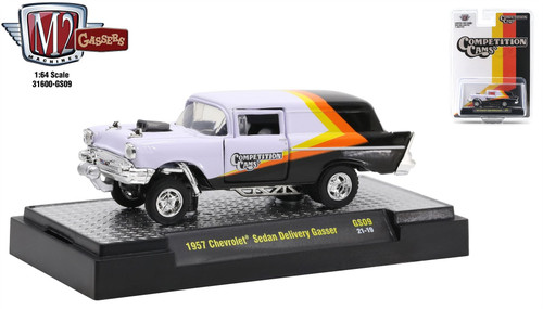 M2 Machines 1:64 Scale 1957 Chevrolet Sedan Delivery Gasser - Competition Cams (31600-GS09)