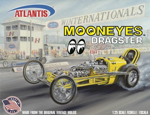 Atlantis 1:25 Scale Mooneyes Dragster Model Kit H1223