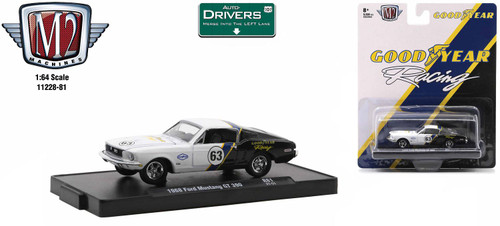 M2 Machines 1:64 Auto-Drivers Release 81 - Goodyear Racing 1968 Ford Mustang GT 390