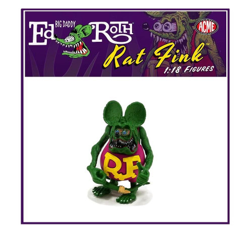Acme 1:18 Scale Rat Fink Figure - Magenta Shirt A1800123