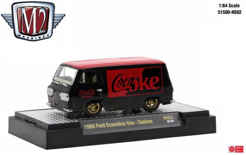 M2 Machines 1:64 Scale Coca-Cola 1966 Ford Econoline Van Custom