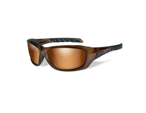 Wiley X Sunglasses Gravity Bronze Flash Lens/Brown Crystal Frame CCGRA06