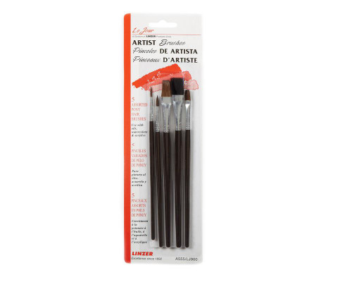 Linzer 5 Assorted Artist Paint Brush Set A555