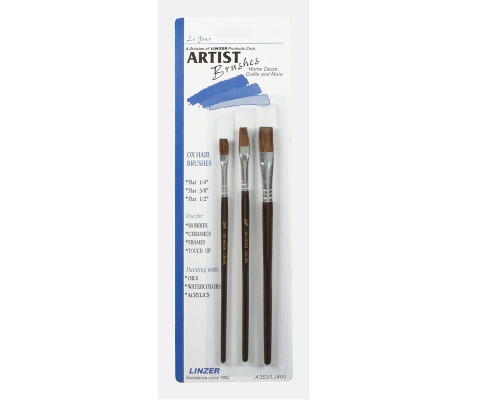 Linzer Assorted Flat Artist Paint Brush Set A535/LJ400