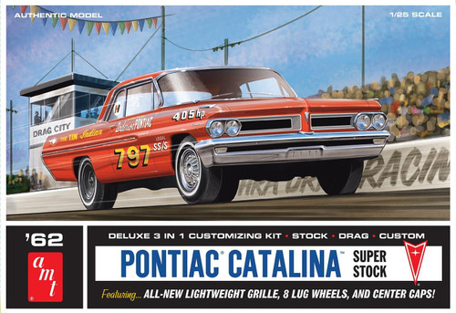 AMT 1:25 Scale 1962 Pontiac Catalina Super Stock Model Kit AMT1392