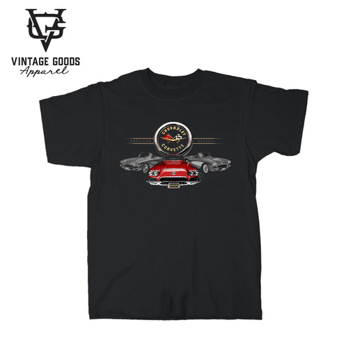 Vintage Goods Apparel Chevy Corvette Trifecta Men's T-Shirt
