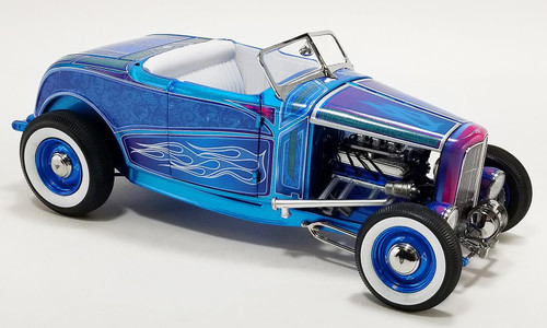 Acme 1:18 Scale 1932 Ford Hot Rod Roadster - Blue Flame A1805024