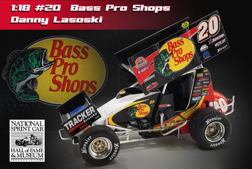 Acme 1:18 Scale #20 Bass Pro Shop Sprint Car - Danny Lasoski A1809526