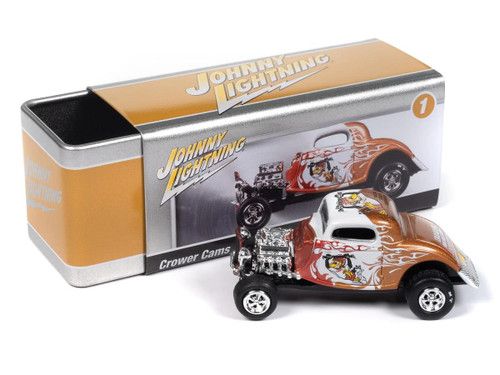 Johnny Lightning 1:64 Scale 1934 Ford Coupe Crower Cams (Gold) JLCT013A