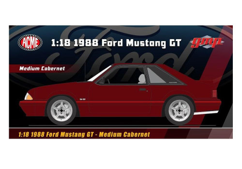 Acme GMP 1:18 Scale 1988 Ford Mustang GT (Medium Cabernet) G1801834