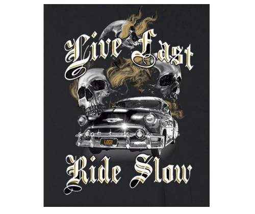 Vintage Goods Apparel Men's T-Shirt, Live Fast Ride Slow