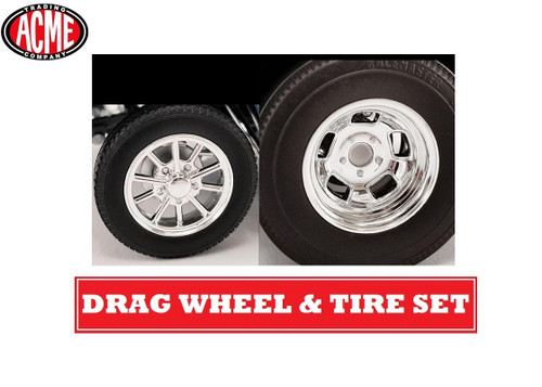 Acme 1:18 Scale Drag Wheel & Tire Set A1800935W
