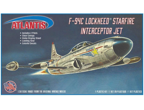 Atlantis 1:56 Scale Lockheed F-94C Starfire Interceptor Jet Model Kit H210