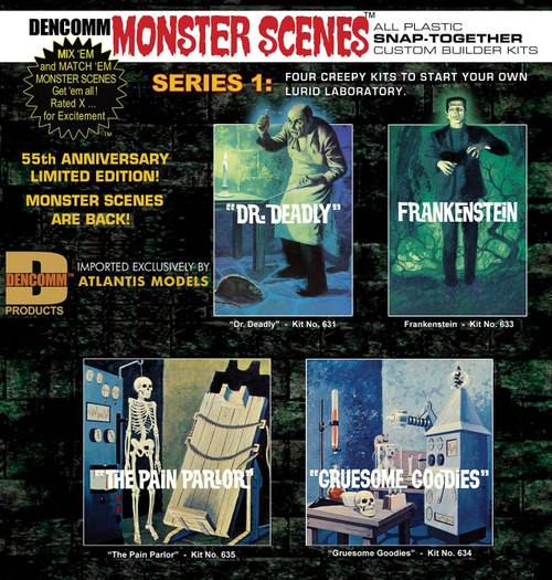Atlantis Dencomm 1:13 Scale Monster Scenes Series 1 Model Kits