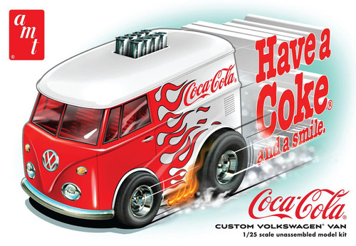 AMT 1:25 Scale VW Volkswagen Van Show Rod Coca-Cola Model Kit AMT1518 