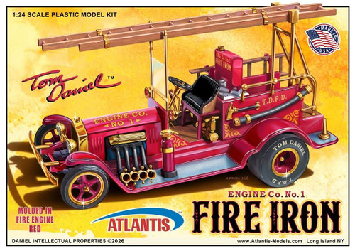 Atlantis 1:24 Scale Tom Daniel - Fire Iron Old Time Fire Engine Show Rod Model Kit M7530