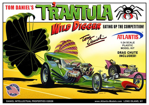 Atlantis 1:24 Scale Tom Daniel - T'rantula Wild Digger Dragster Show Rod Model Kit M6737