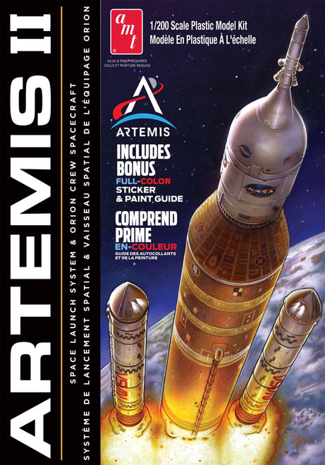 AMT 1:200 Scale Artemis II w/ Sticker Spacecraft Model Kit AMT1557M