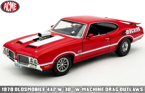 Acme 1:18 Scale 1970 Oldsmobile 442 W30 - W-Machine - Drag Outlaws A1805631