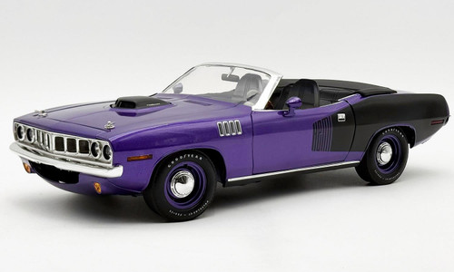 Acme 1:18 Scale 1971 Plymouth HEMI Cuda Convertible (Plum Crazy) A1806141 