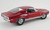 Acme 1:18 Scale 1968 Ford Shelby GT500 KR - King of the Road - AD Car (Candy Apple Red) A1801849