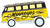 Johnny Lightning 1:64 Scale 1965 Volkswagen Bus Zinger Mooneyes JLSP444