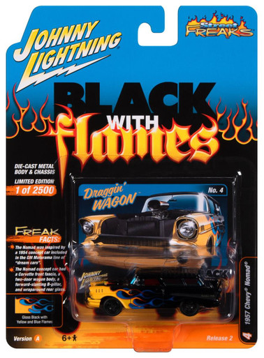 Johnny Lightning 1:64 Scale 1957 Chevrolet Nomad (Blue Flames