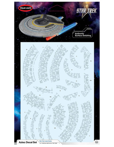 Polar Lights 1:1400 Star Trek U.S.S. Cerritos Aztec Decal Set