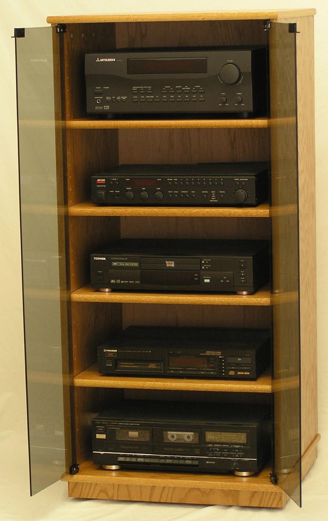 Stereo with Glass Doors 50"H