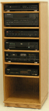Stereo & DVD cabinets & shelving w glass doors in Oak/Maple