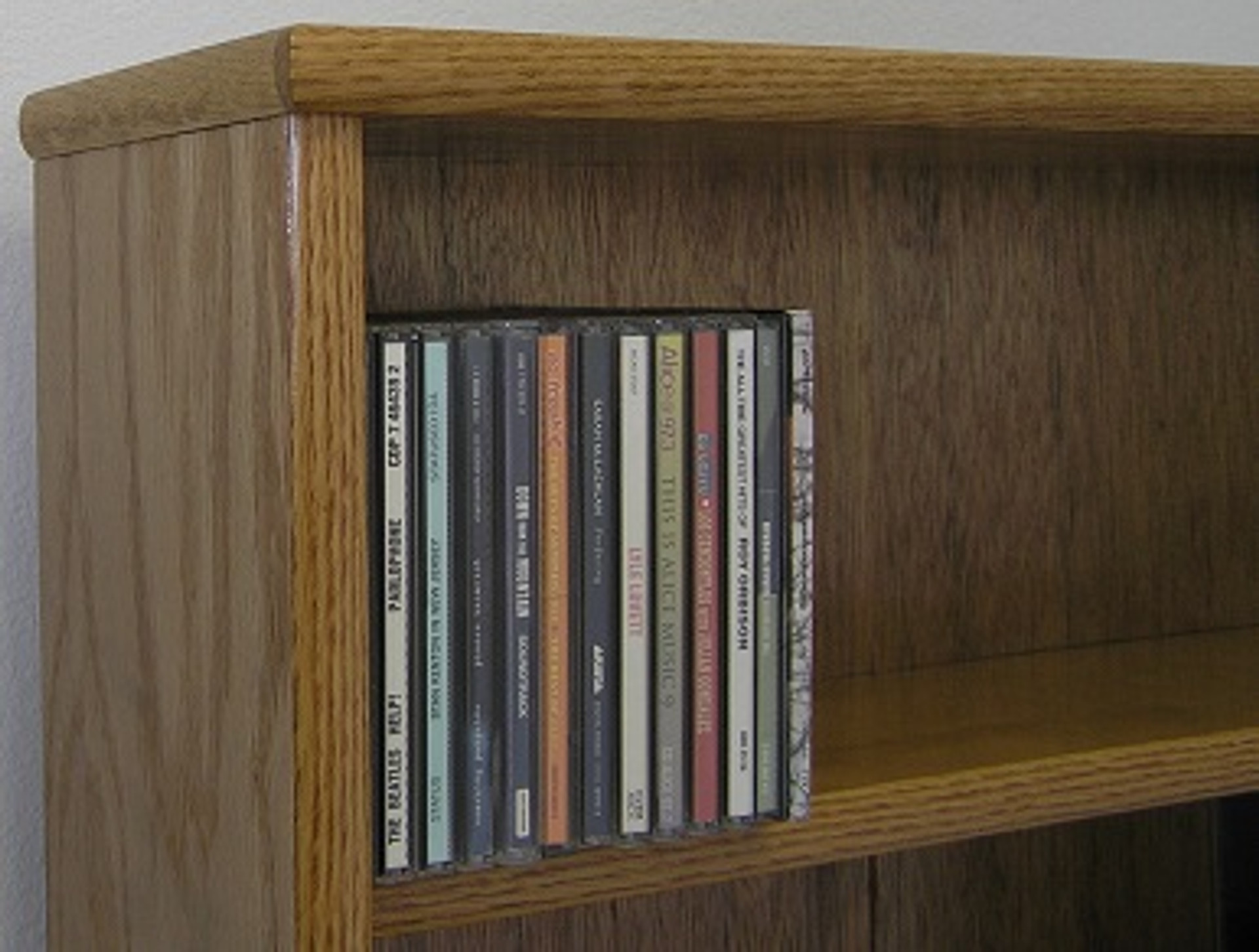 DVD Shelves w Glass Doors 60" High Oak Maple FREE SHIPPING USA Made