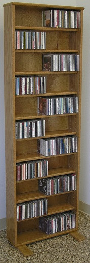 DVD Storage Cabinets with Doors - Oak, Maple & more