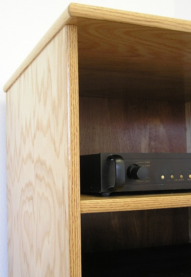 Stereo with Glass Doors 27"73" High Oak, Maple USA made