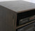 Top corner detailof our Ebony oak TV stand stereo cabinet 33 inches high.
(805) 331-8506  https://www.decibeldesigns.com