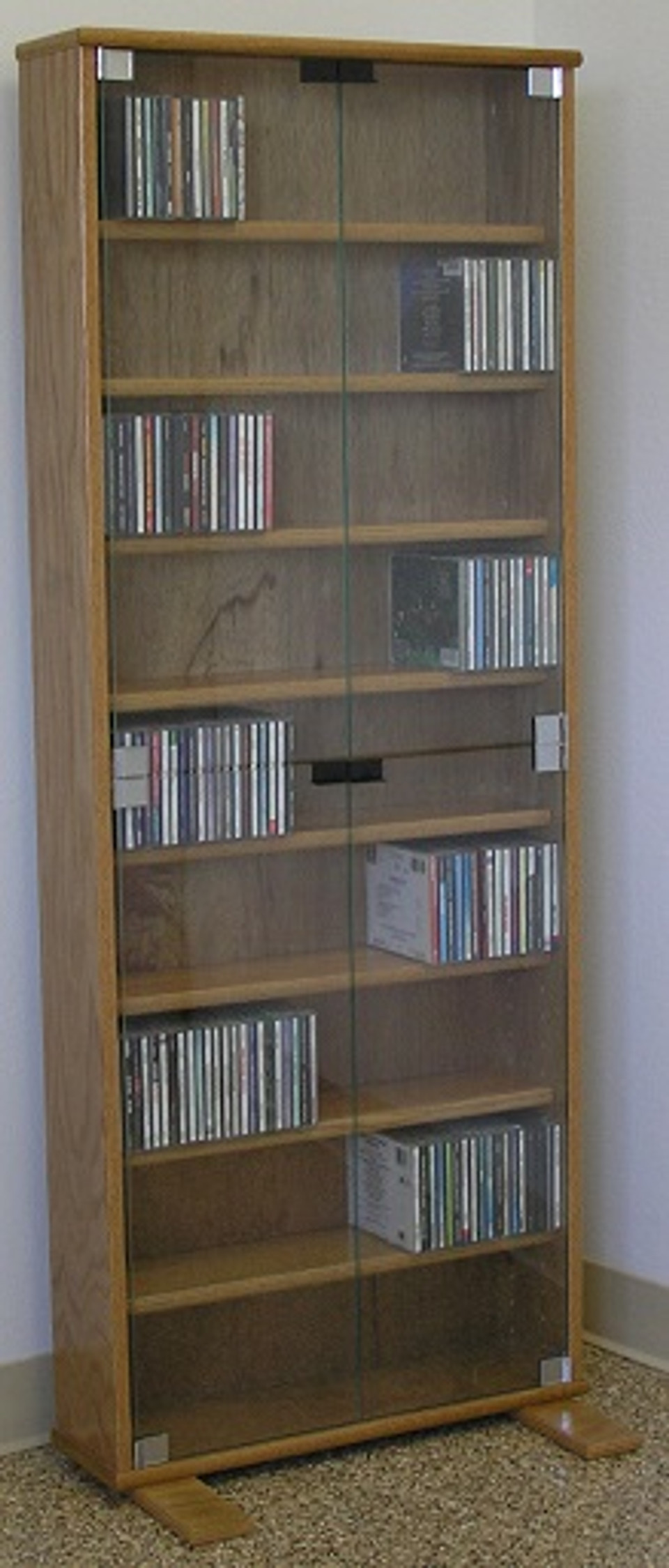 DVD Storage with Doors Oak, Maple & more