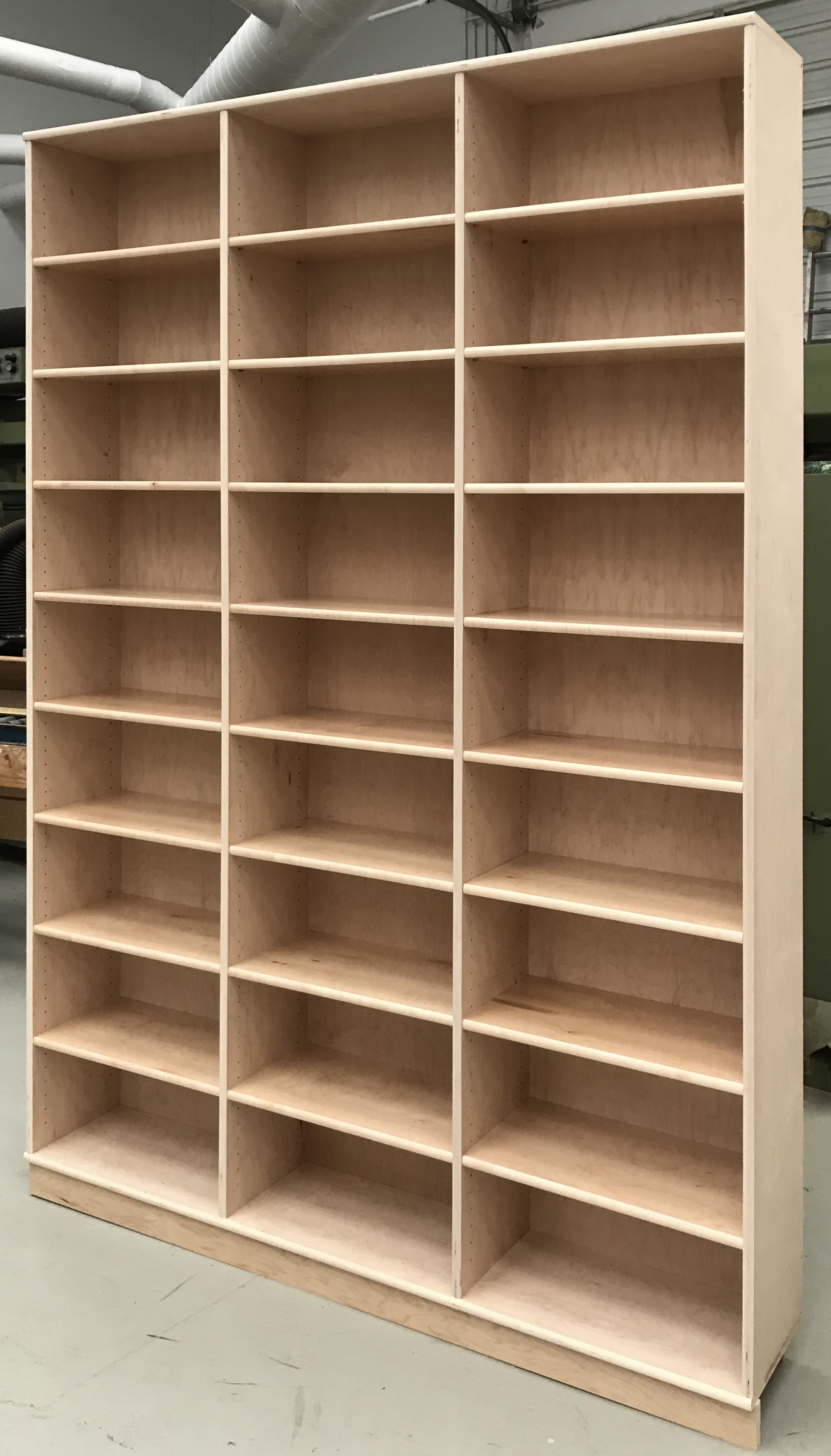 8 foot tall maple bookcase 6 feet wide