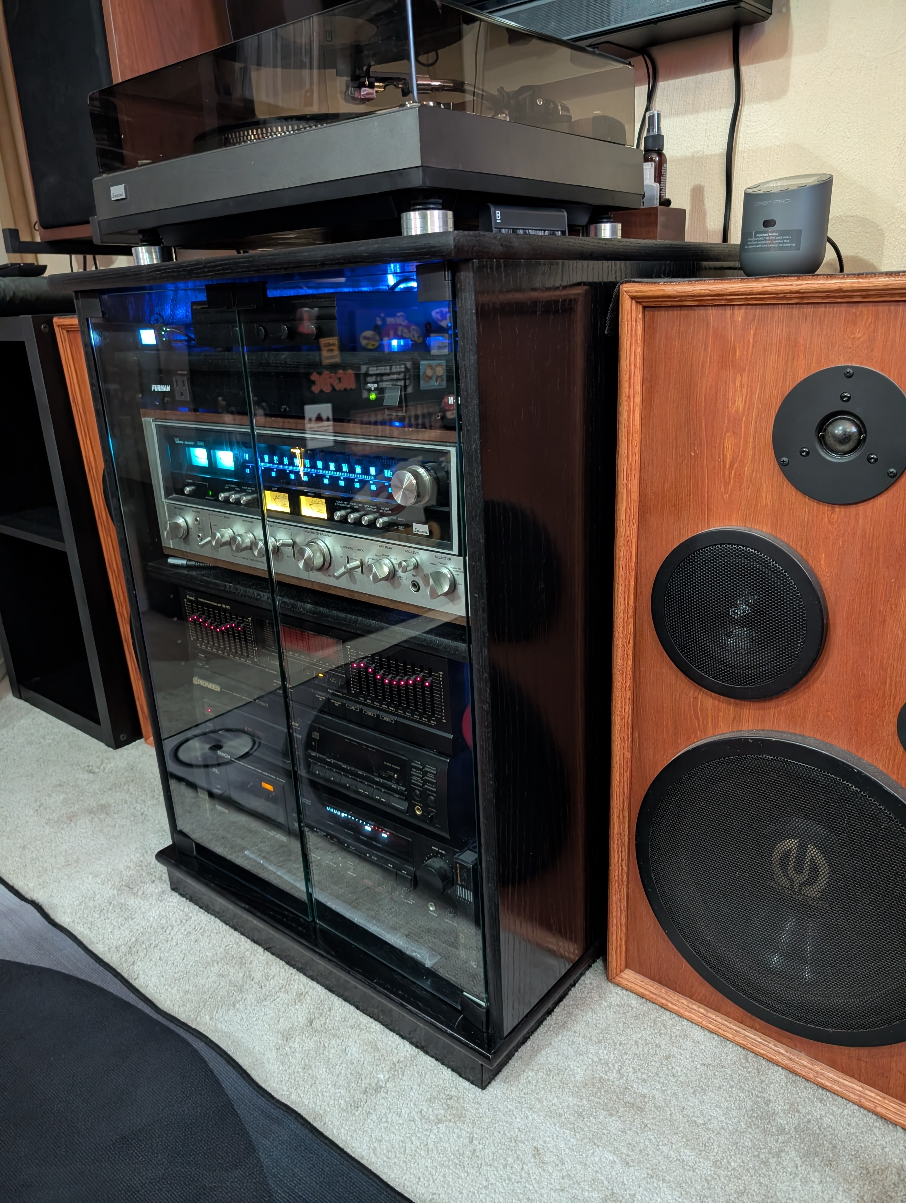 SC2230 entertainment center in Black oak with clear glass doors SC2230 entertainment center in Black oak with clear glass doors