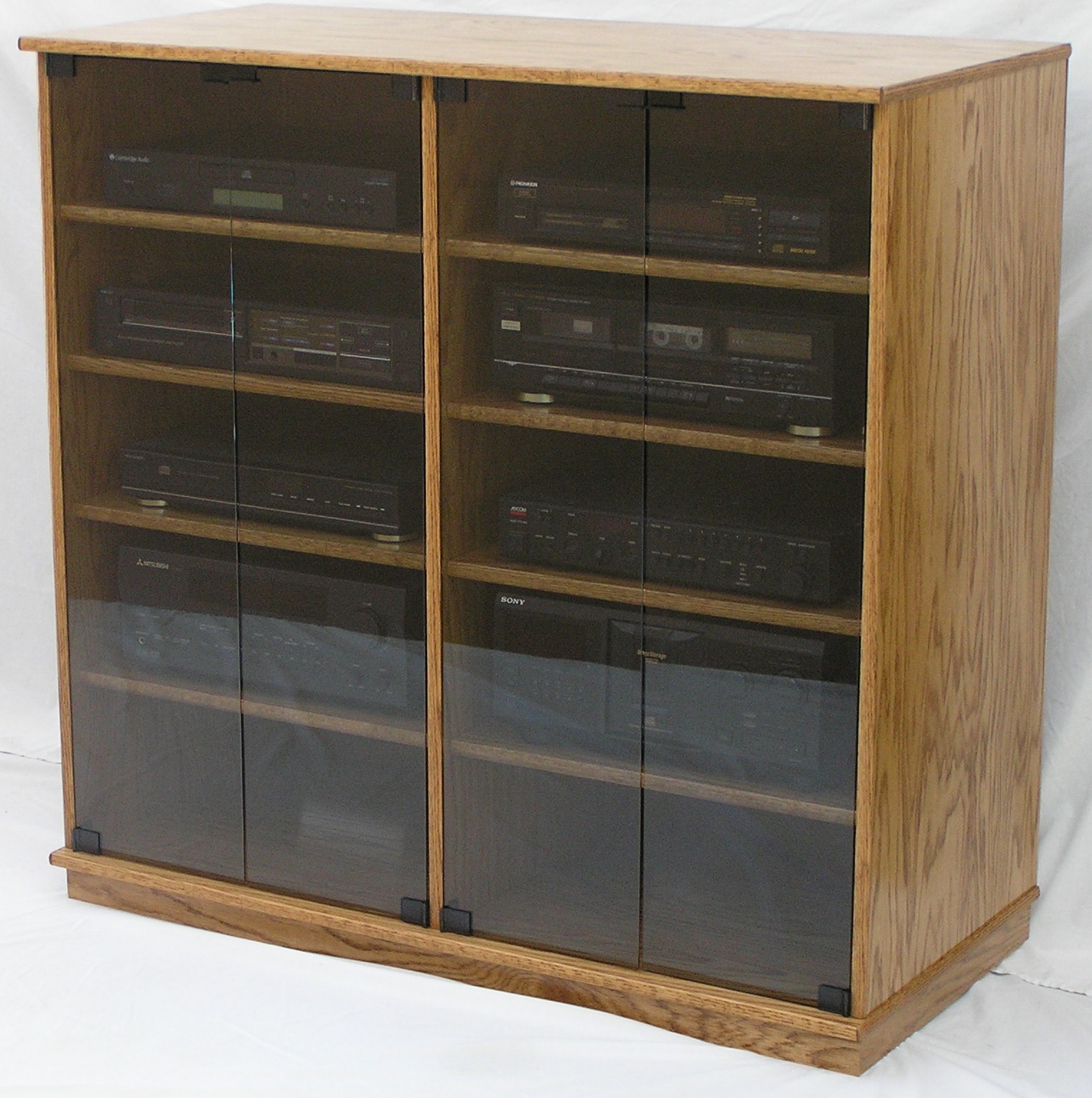 Custom wood stereo & DVD & CD cabinets & bookshelves photos