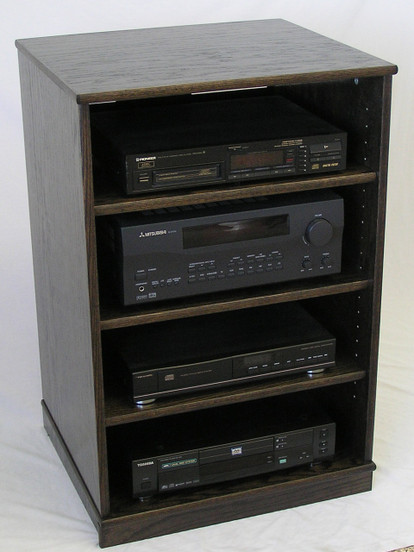 Ebony oak TV stand stereo cabinet 33 inches high