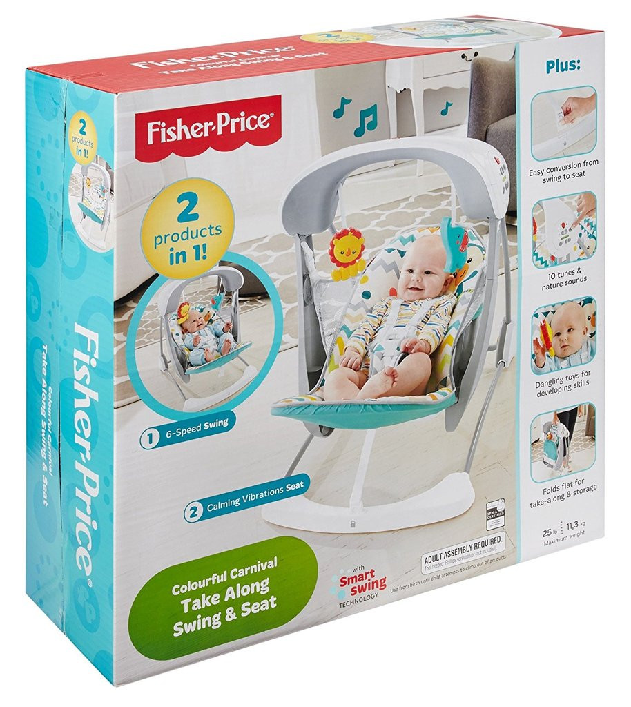 colourful carnival take along swing & seat