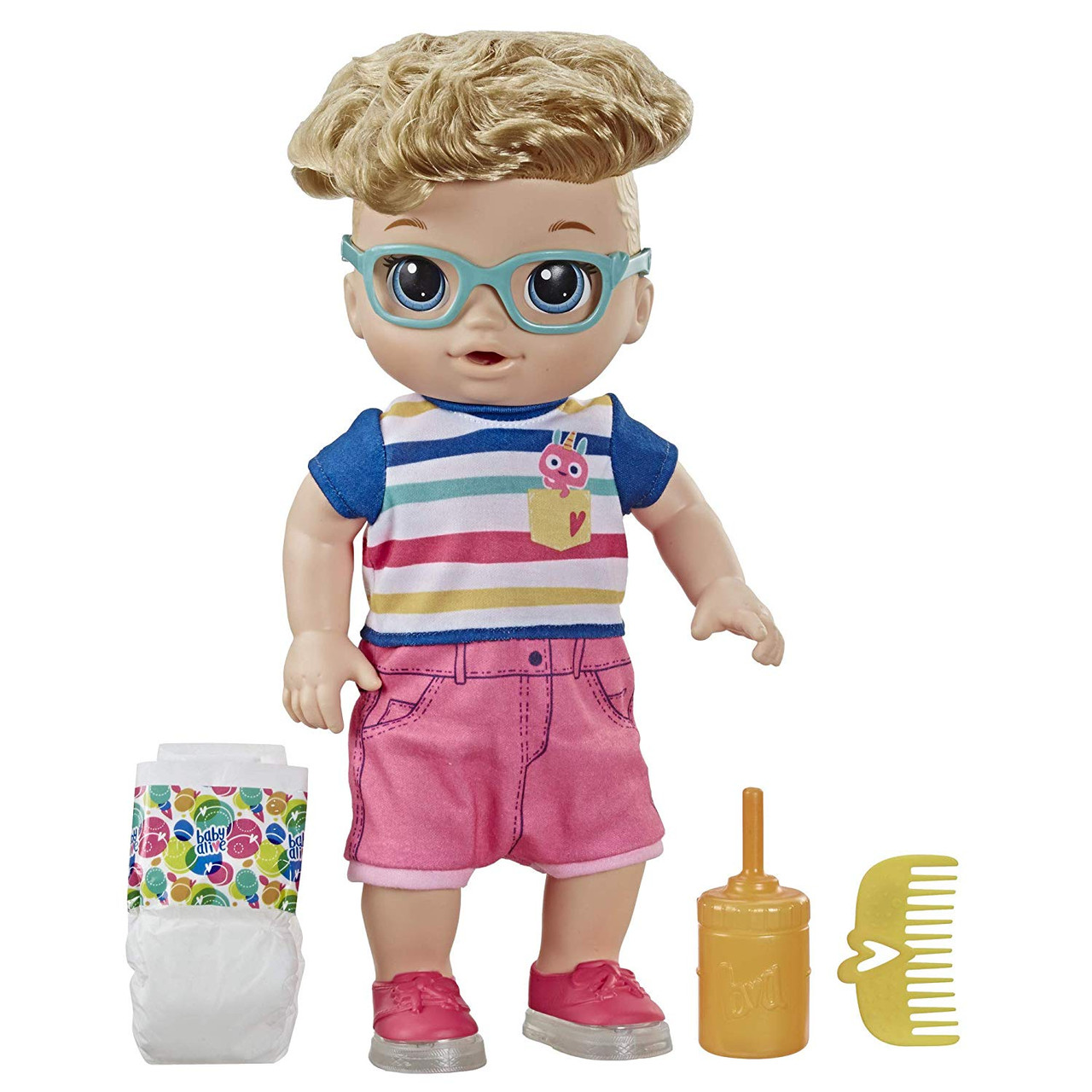 boy doll with glasses