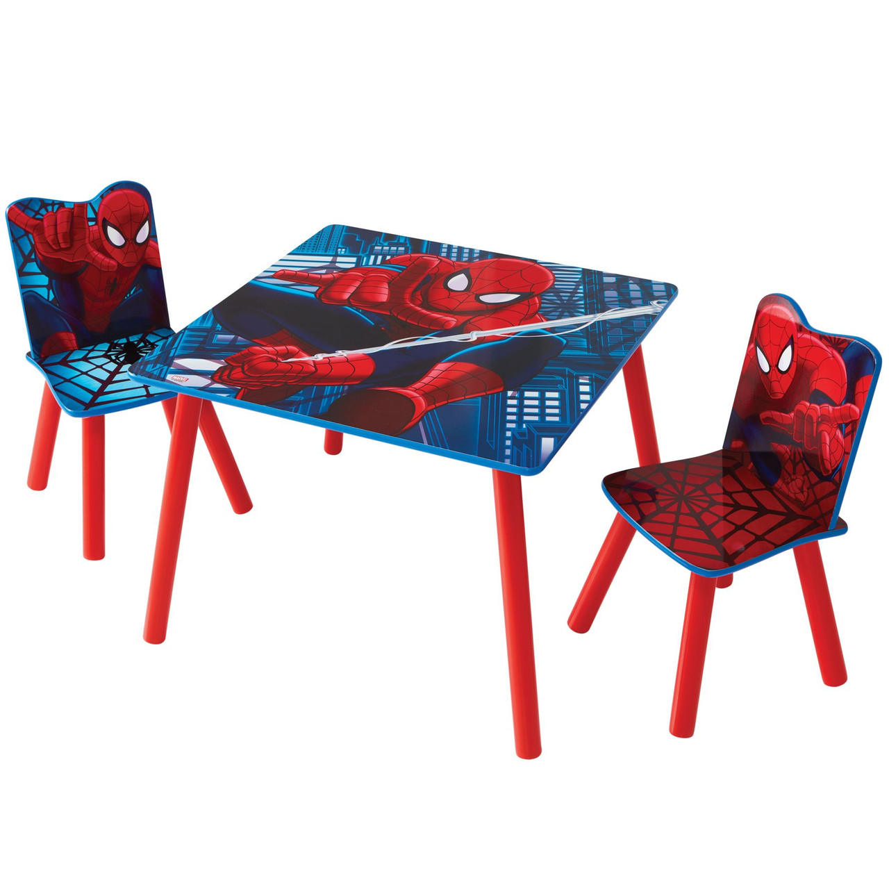 spiderman kids table and 2 chairs set